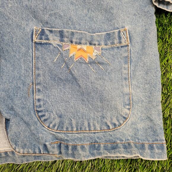 Vintage Native-American Denim Jacket Womens L/XL 23x29 Baggy - Picture 9 of 15